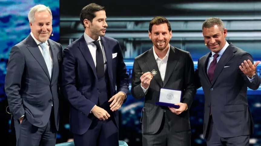 Messi recibió la llave de Miami en el America Business Forum