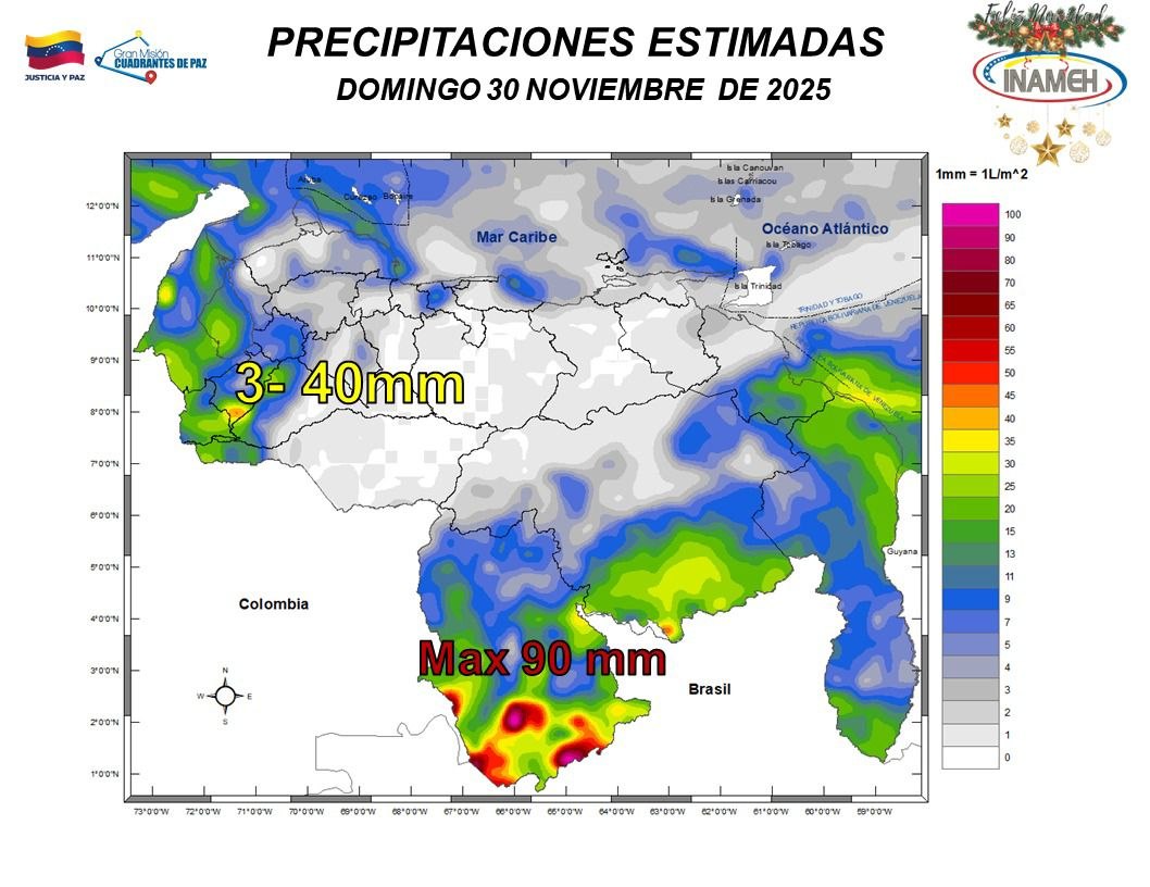 Así estará el clima este #30Nov: lluvias aisladas en varias regiones del país, según Inameh