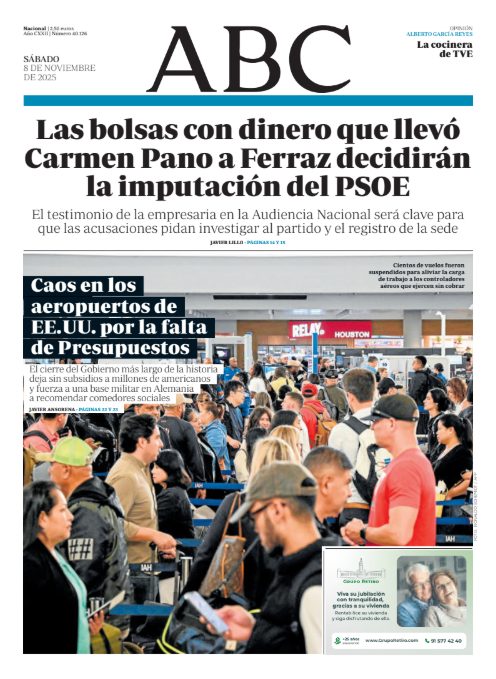 Portadas de la prensa internacional de este sábado 8 de noviembre de 2025