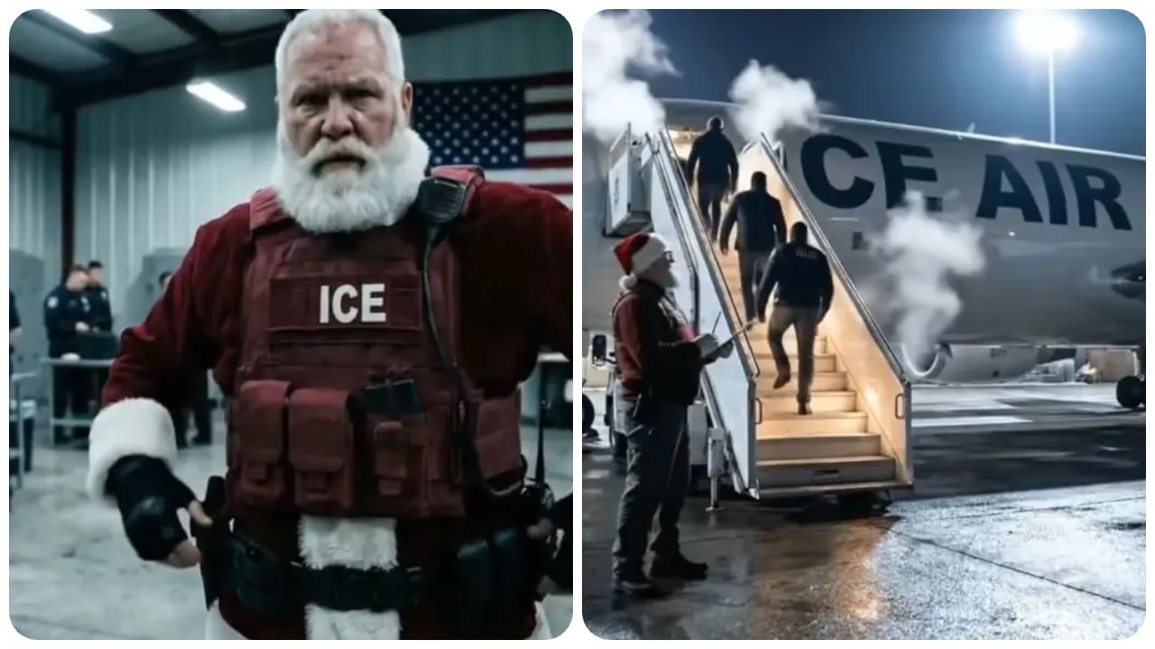 EEUU difundió polémico VIDEO de Papá Noel arrestando inmigrantes