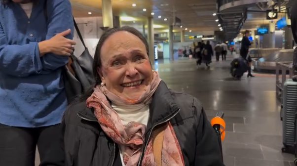 VIDEO: las primeras palabras de la madre de María Corina Machado a su llegada a Oslo