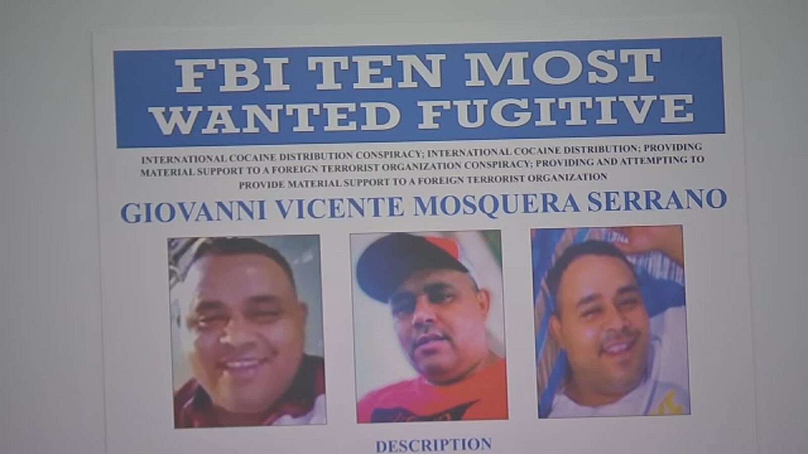 Uno de los criminales más buscados por el FBI es venezolano y estaría en Colombia