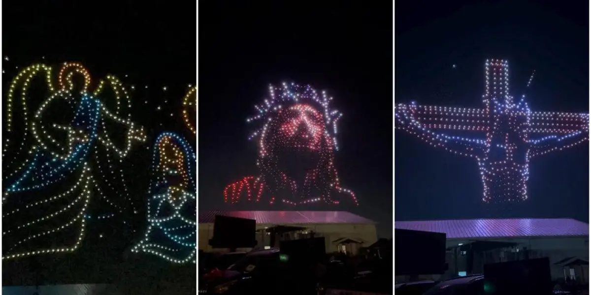 VIRAL: Recrearon la historia de Jesucristo con más de mil drones en Texas (VIDEO)