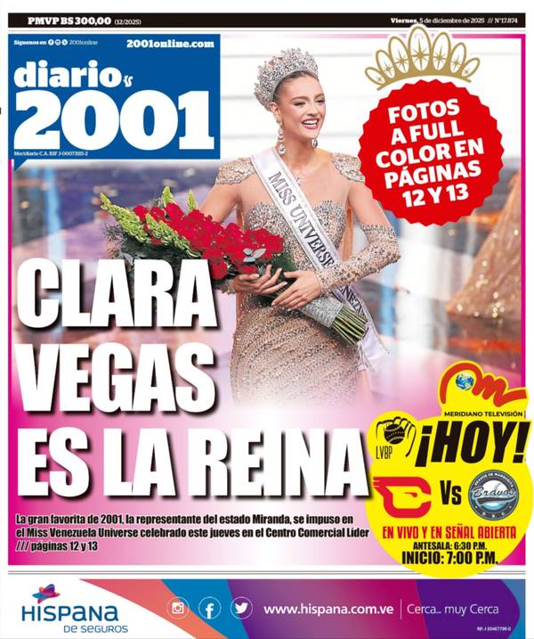 Portadas de este viernes 5 de diciembre de 2025