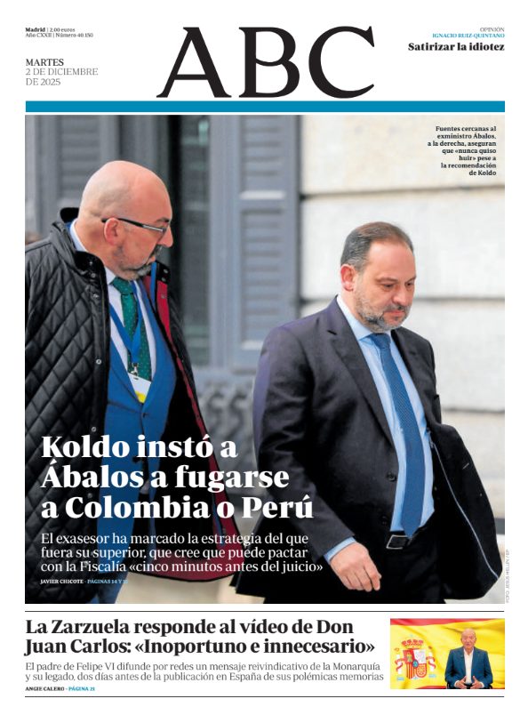 Portadas de la prensa internacional de este martes 2 de diciembre de 2025