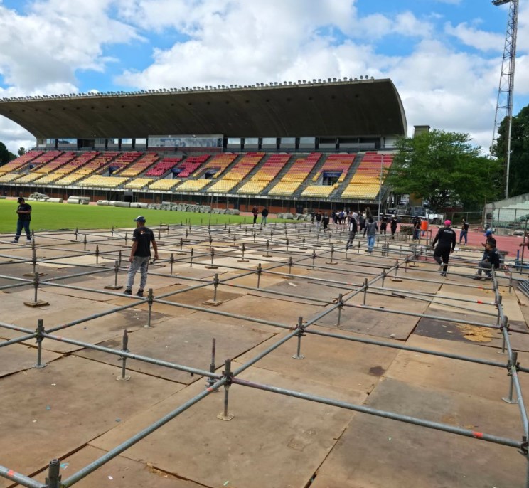 CP Producciones inició el Montaje del Concierto de la Fiesta de JA