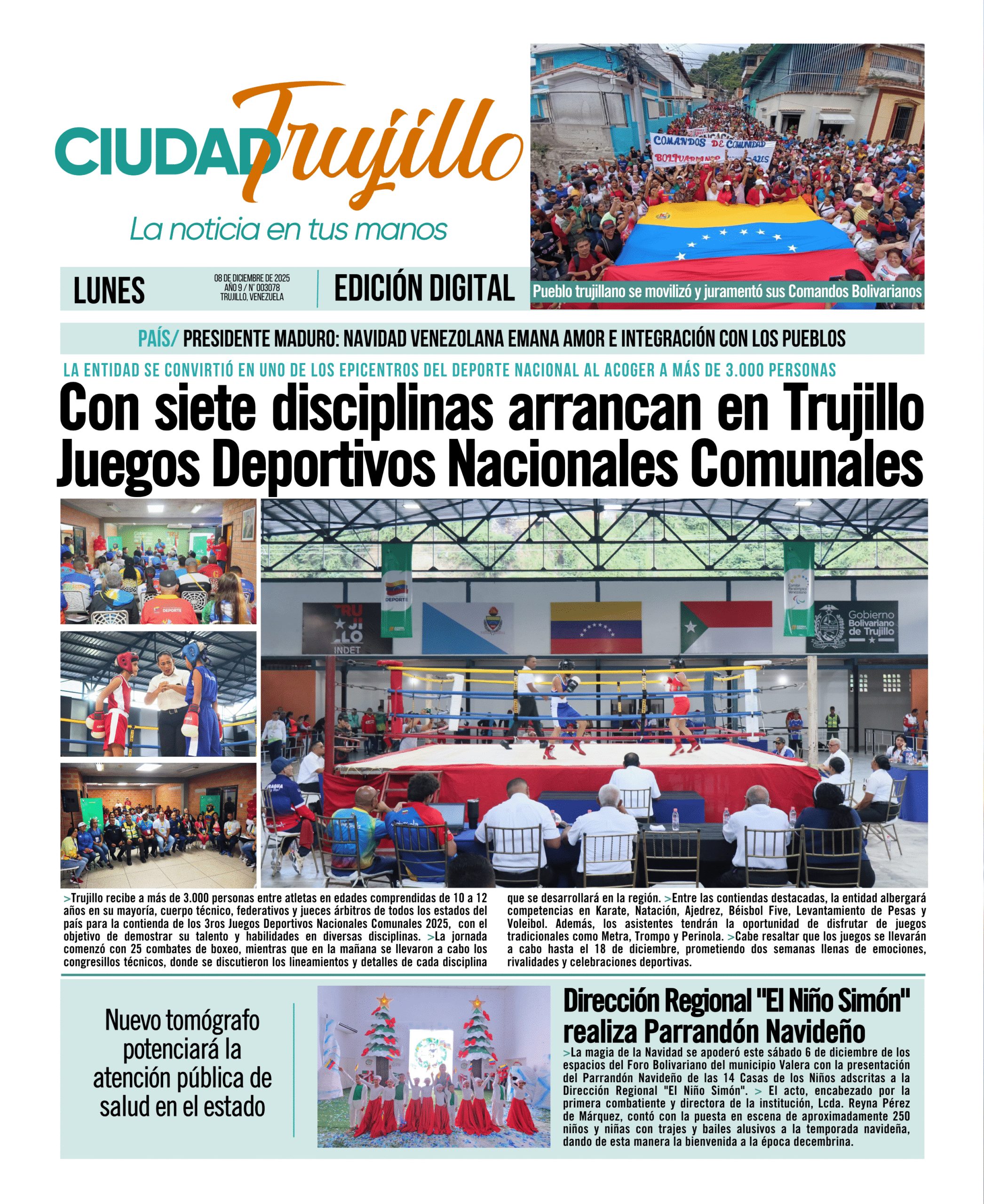 Portadas de este lunes 8 de diciembre de 2025