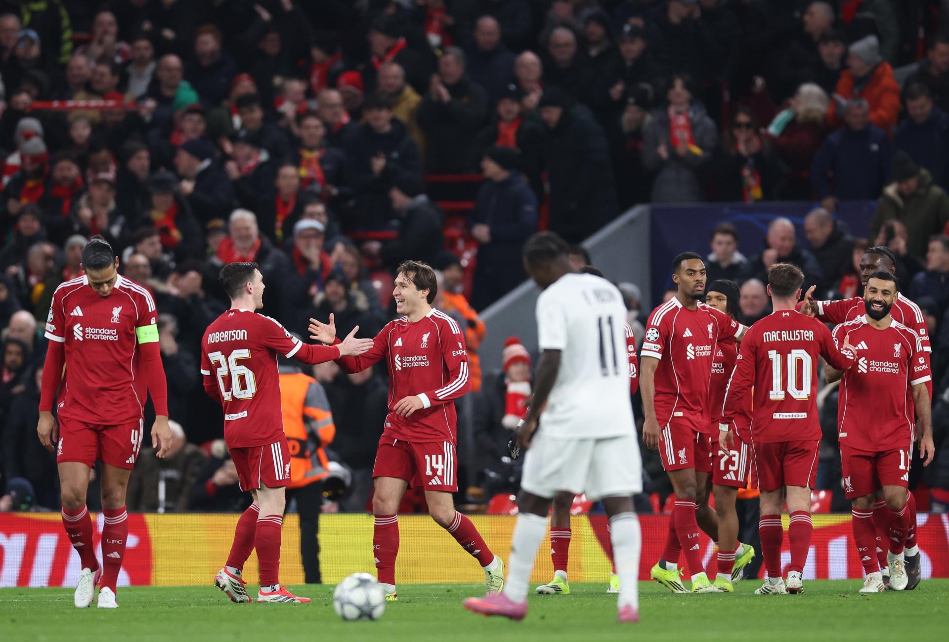 Liverpool completó el podio de la primera fase de la Champions con goleada al Qarabag