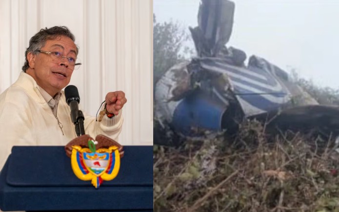Petro pide investigación "rigurosa" del accidente aéreo que dejó 15 muertos en Colombia