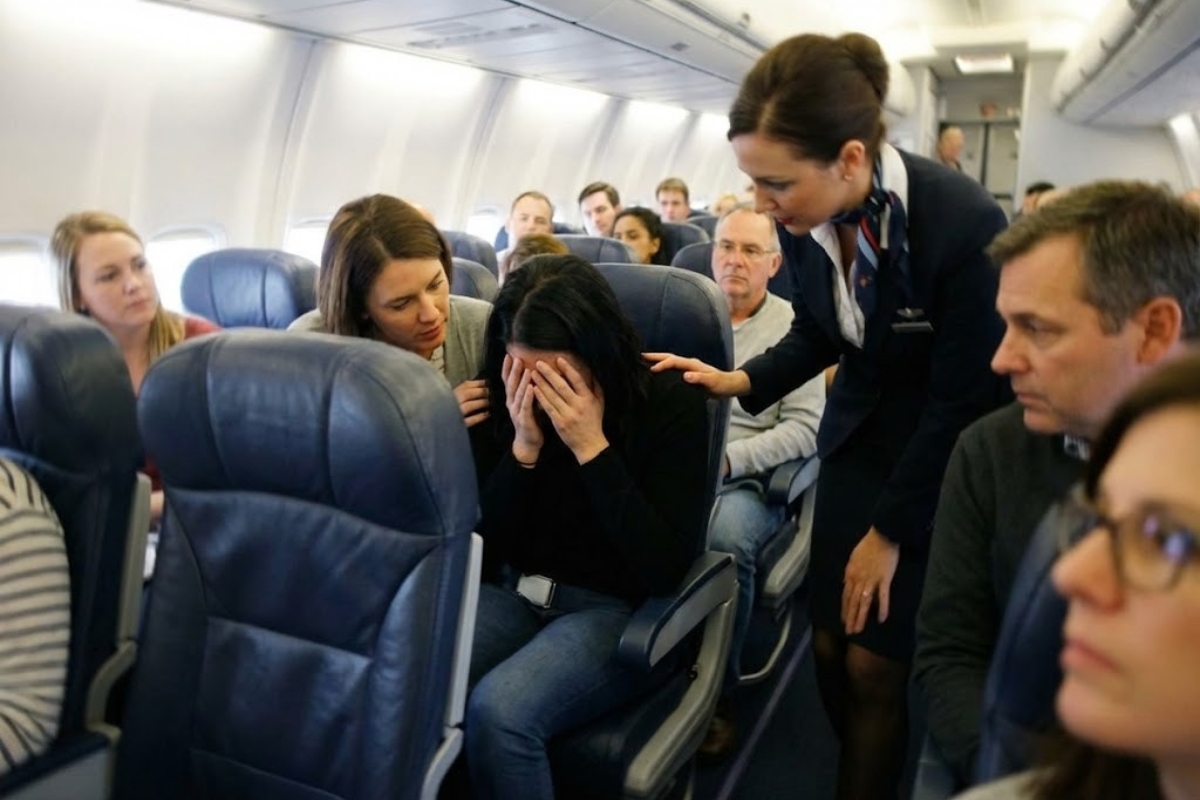 VIDEO: Una influencer se grabó gritando en un avión y tuvo que dar explicaciones sobre su ataque de pánico