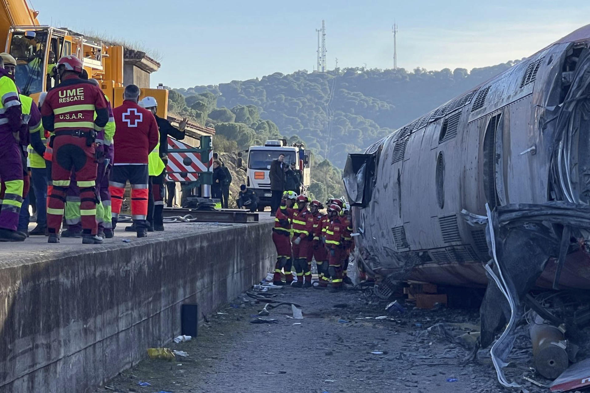 La dura imagen de la tragedia ferroviaria de España