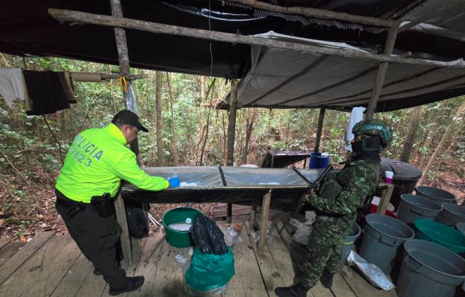 Colombia dio duro golpe al ELN tras destruir laboratorio y decomisar media tonelada de droga (VIDEO)