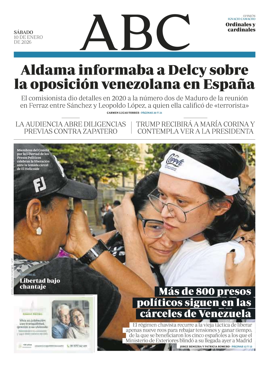 Portadas de la prensa internacional de este sábado 10 de enero de 2026