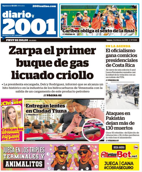 Portadas de este lunes 2 de febrero de 2026
