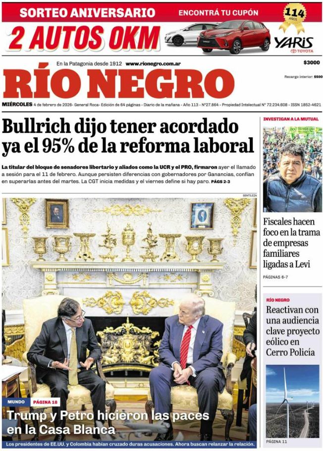 Portadas latinoamericanas de este miércoles 4 de febrero de 2026
