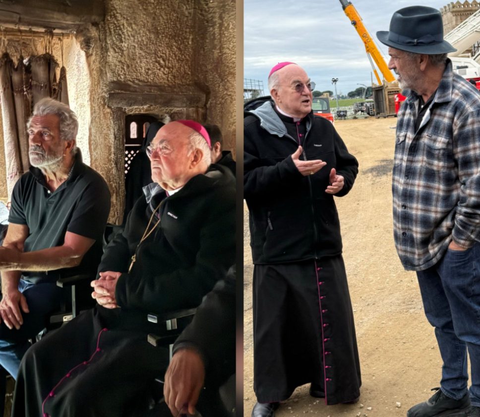 Mel Gibson rueda en Italia la secuela de "La pasión de Cristo" con un obispo excomulgado