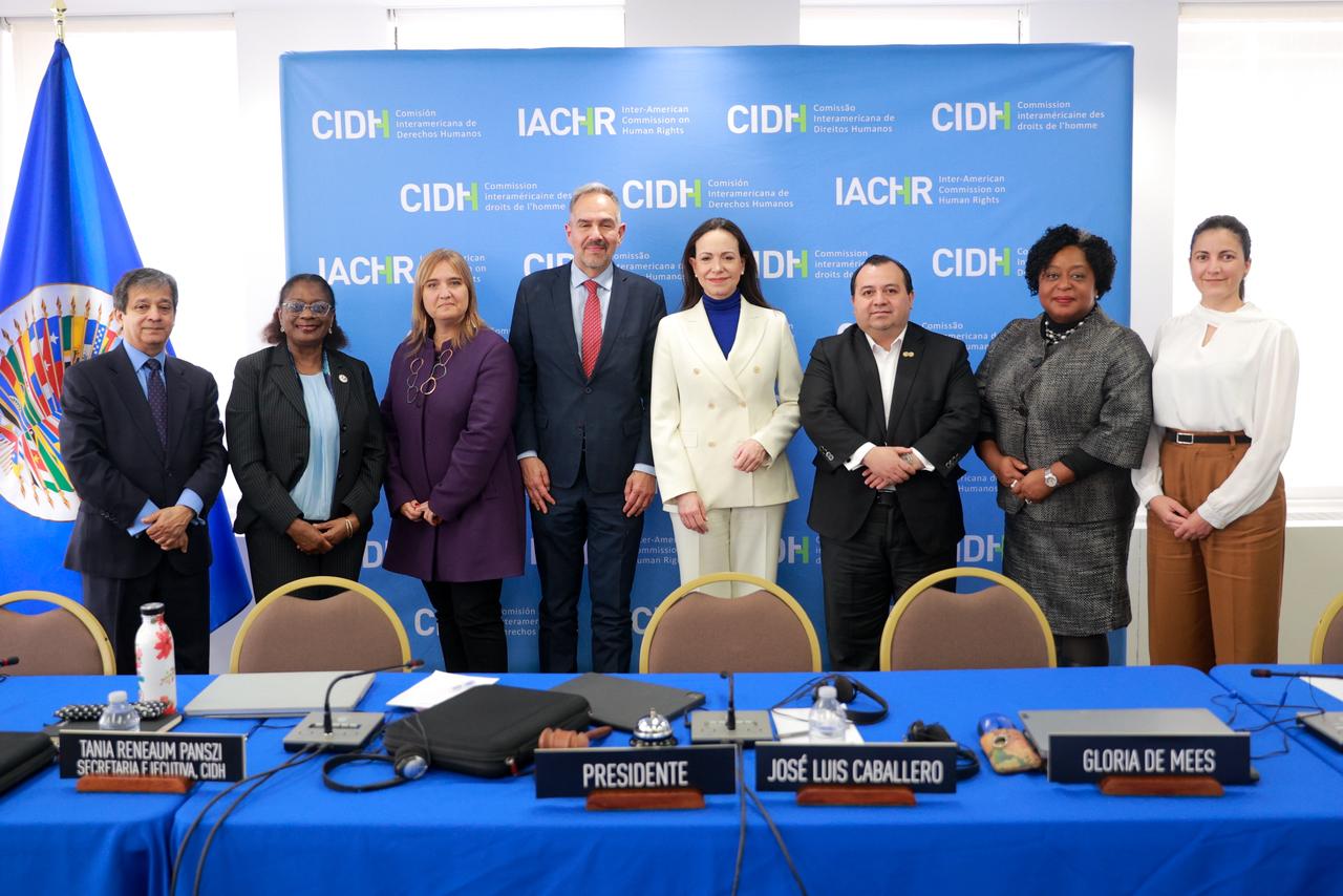 María Corina Machado denunció ante la Cidh que Venezuela sigue sufriendo la represión del régimen