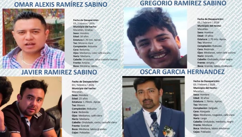 Quiénes son los cuatro turistas secuestrados en Mazatlán y qué se sabe de su desaparición