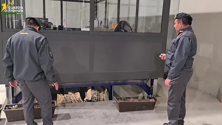 Decomisan una gran planta ilegal con 16 toneladas de tabaco y 5,5 de cigarrillos en Italia