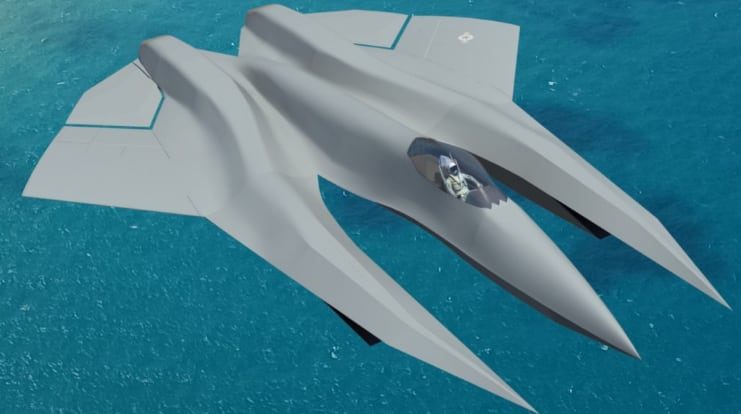 Marina de EEUU adquirió un avión de combate con forma de ala de murciélago