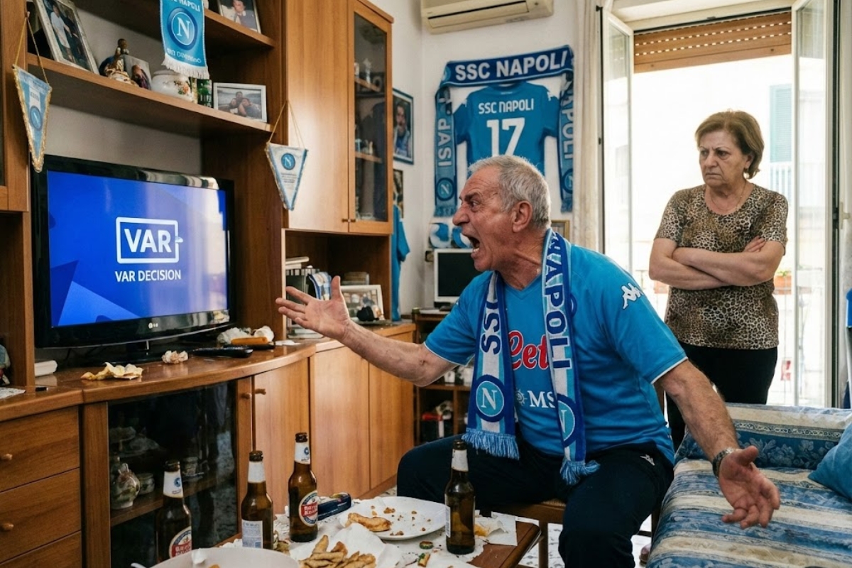 Insultó al VAR mirando un partido, su esposa creyó que era con ella y lo apuñaló