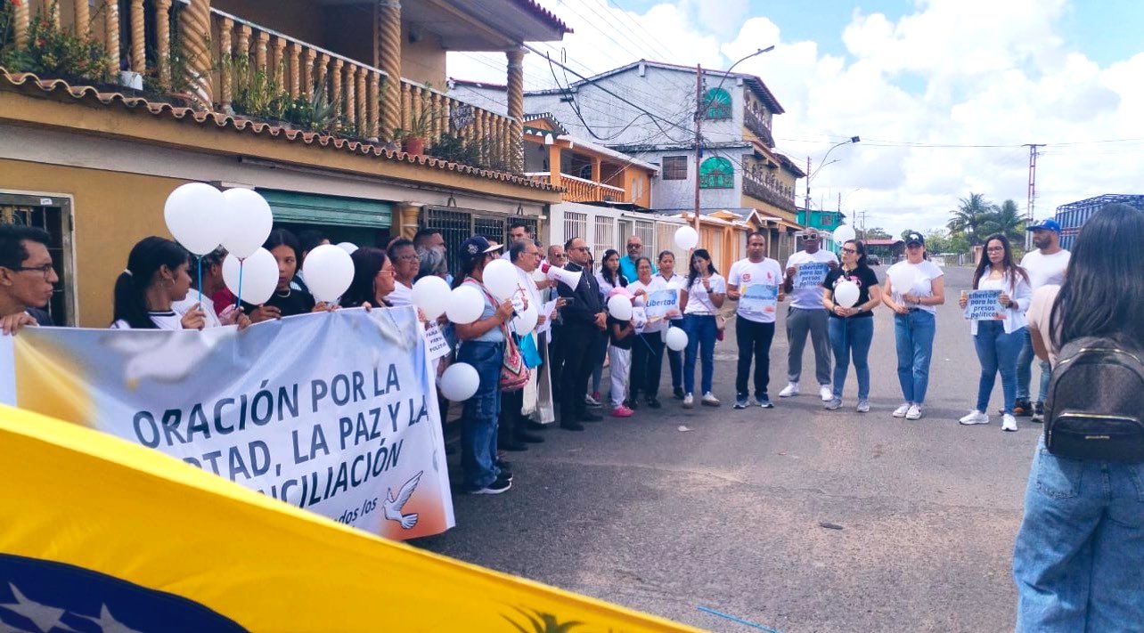 Monagas también se unió a la jornada de oración y protesta por la libertad de los presos políticos