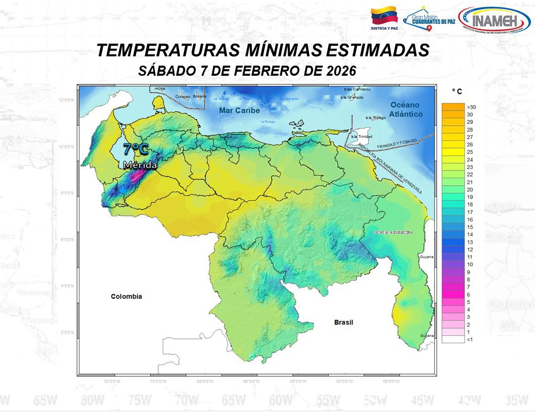 Inameh advierte lluvias y tormentas eléctricas en varias regiones del país este #7Feb