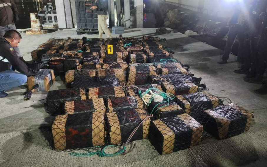 Ecuador decomisó en la costa 1,6 toneladas de droga que iban a Norteamérica