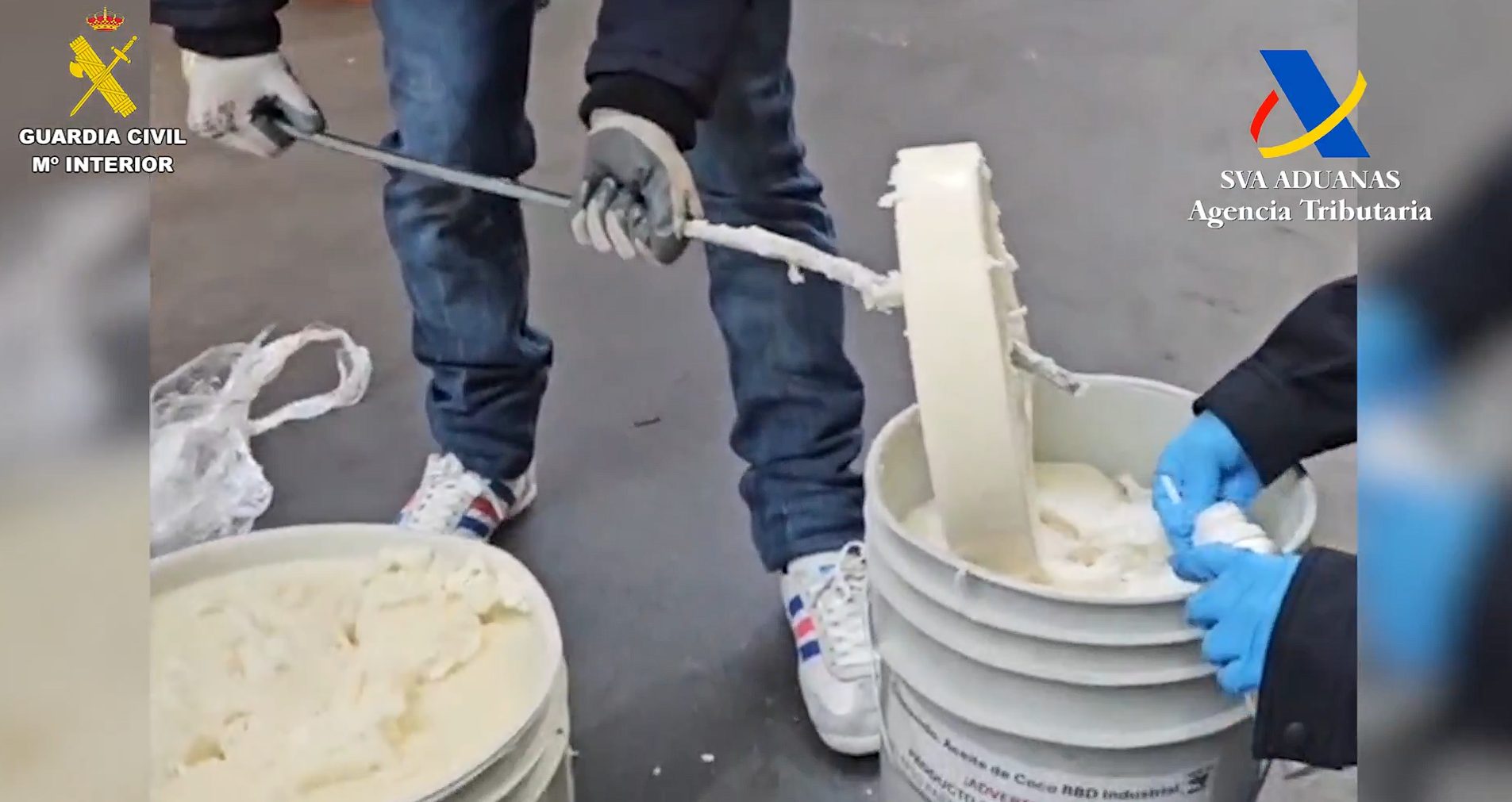 Guardia Civil incautó en Madrid 625 kilos de metanfetamina procedente de México (VIDEO)