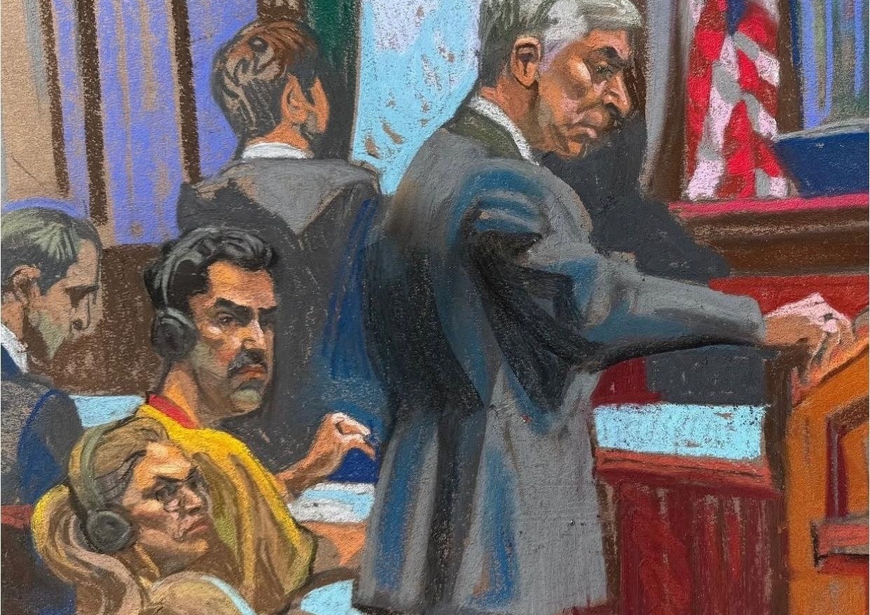 Revelan nuevos bocetos de la comparecencia de Maduro y Flores en tribunal de Nueva York