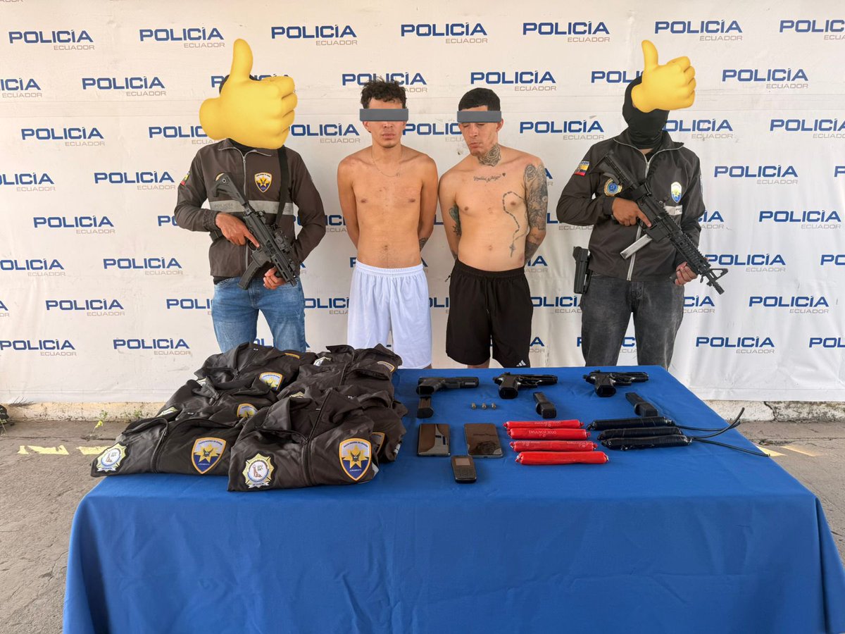 Detenidos dos venezolanos vinculados al Tren de Aragua en Ecuador (FOTOS)