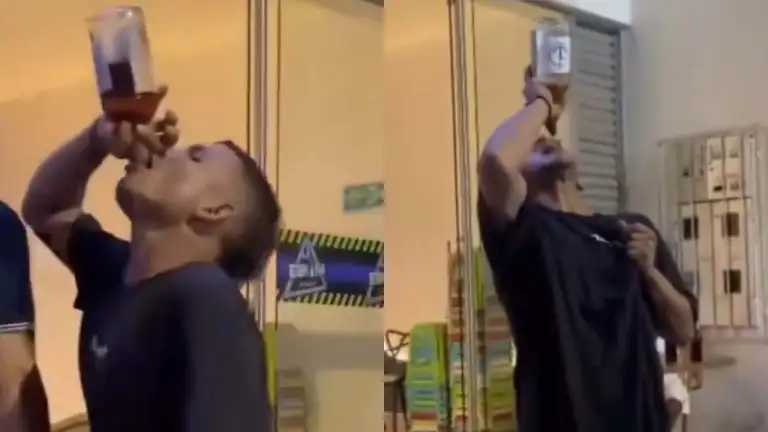 Hombre terminó en la UCI al tomarse "fondo blanco" una botella de licor en Colombia (Video)