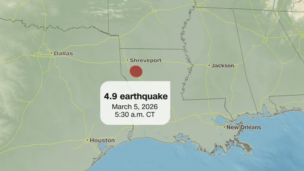 Un fuerte e inusual sismo sacudió a Luisiana