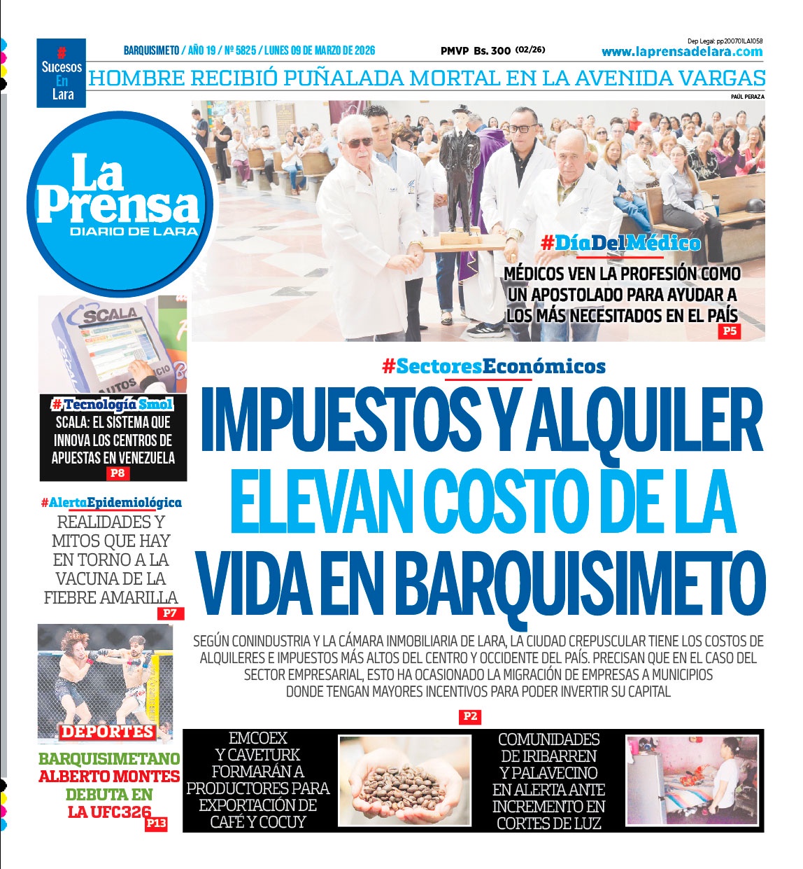 Portadas de este lunes 9 de marzo de 2026