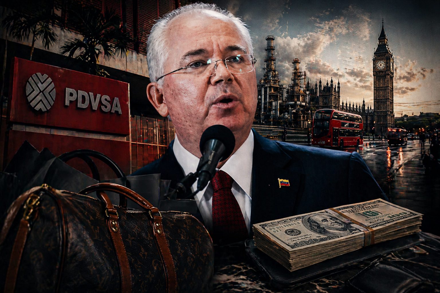 Pillaron a Rafael Ramírez haciendo compras el Londres con lo robado en Venezuela (VIDEO)