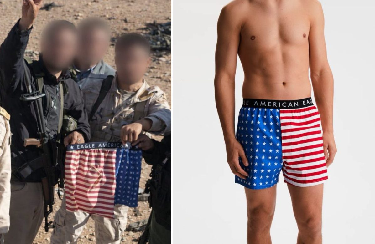 Los bóxers usados por el piloto rescatado en Irán se agotaron en las tiendas de American Eagle