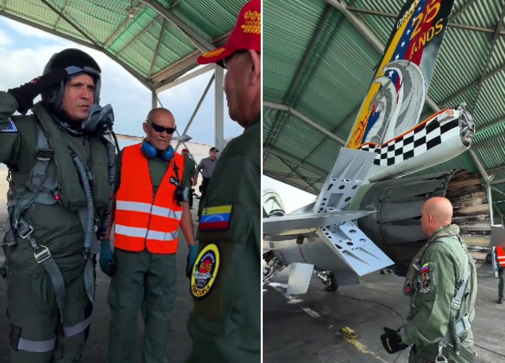 Fanb voló por primera vez un caza F-16 desde la captura de Nicolás Maduro (VIDEO)