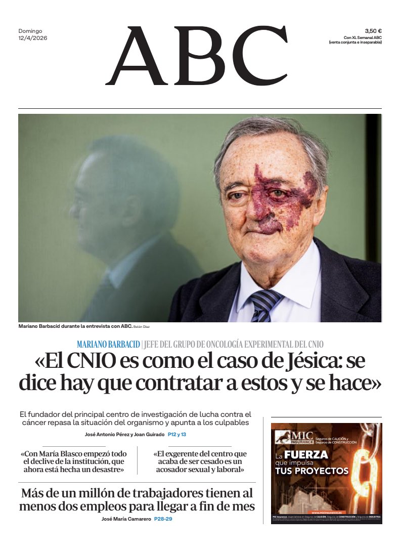 Portadas de la prensa internacional de este domingo 12 de abril de 2026