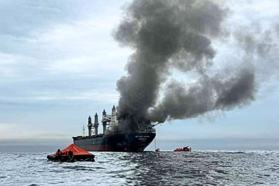 Hallaron restos humanos en un barco tailandés atacado en el estrecho de Ormuz