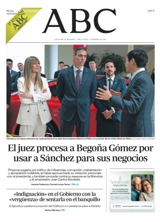 Portadas de la prensa internacional de este martes 14 de abril de 2026