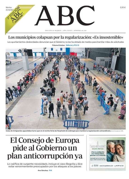 Portadas de la prensa internacional de este martes 21 de abril de 2026