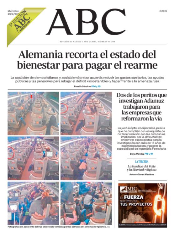 Portadas de la prensa internacional de este miércoles 29 de abril de 2026
