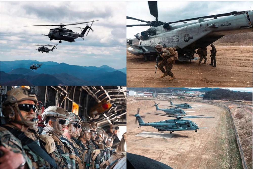 Los marines de EEUU demuestran su capacidad de asalto aéreo en este país