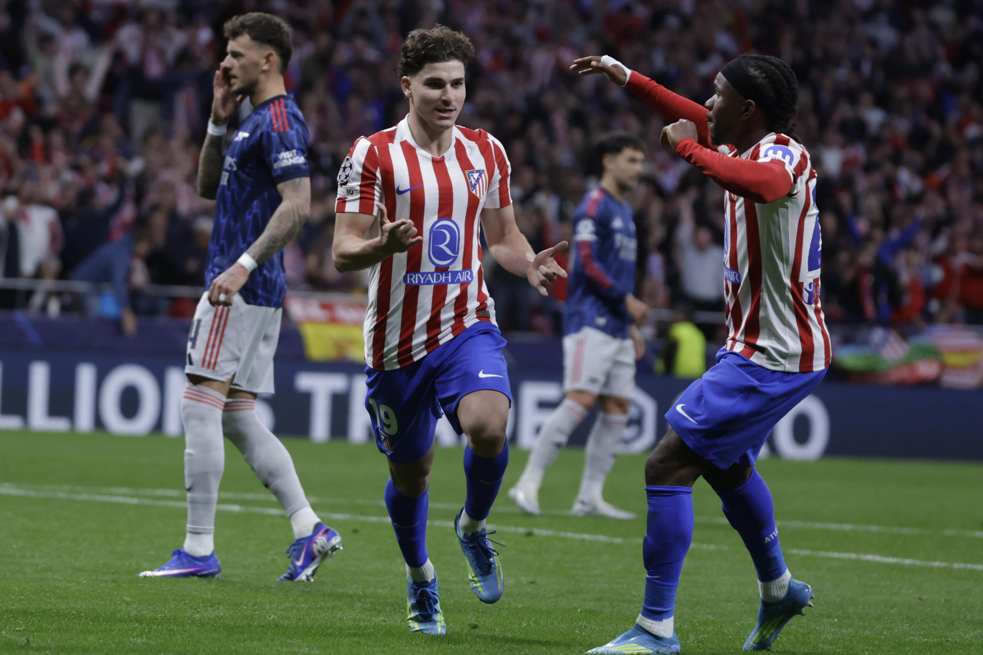 Atlético de Madrid sobrevivió al Arsenal y empató una semifinal de Champions de máxima tensión