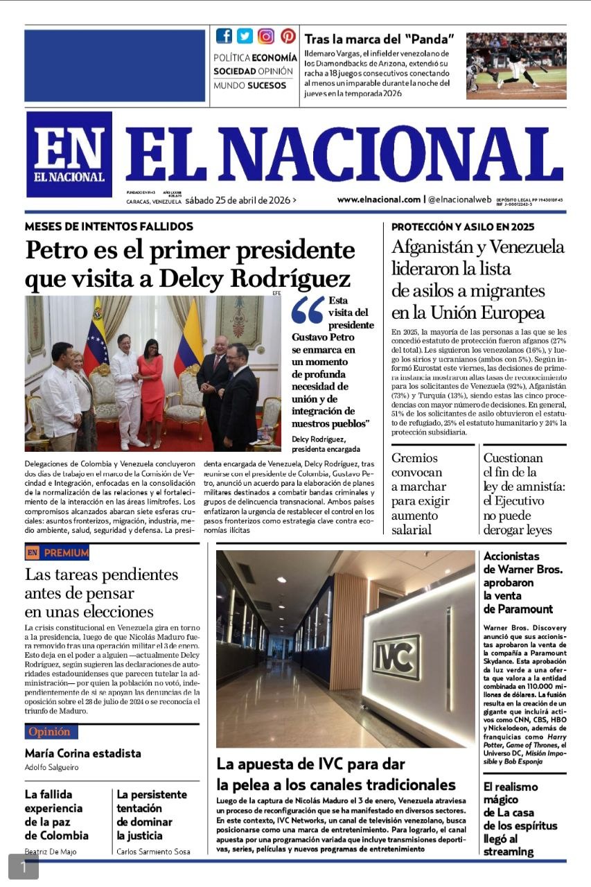 Portadas de este sábado 25 de abril de 2026