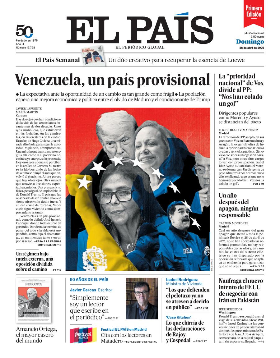 Portadas de la prensa internacional de este domingo 26 de abril de 2026