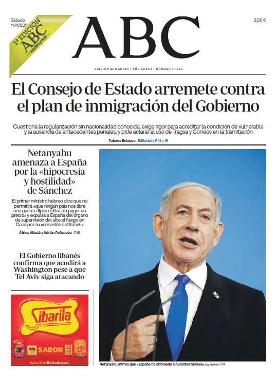 Portadas de la prensa internacional de este sábado 11 de abril de 2026