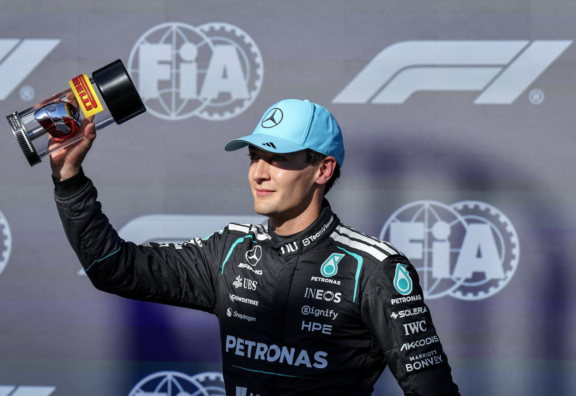 Russell frenó el ritmo de Antonelli al quedarse con la pole de la carrera sprint del GP de Canadá