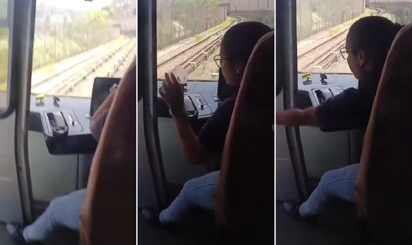 VIDEO: operadora del Metro de Caracas lanzó basura a los rieles y abrió el debate en redes sociales