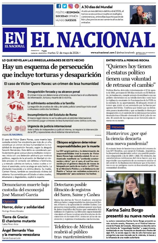 Portadas de este martes 12 de mayo de 2026